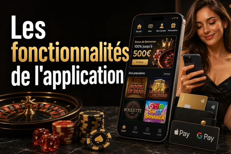 Les fonctionnalités de l'application